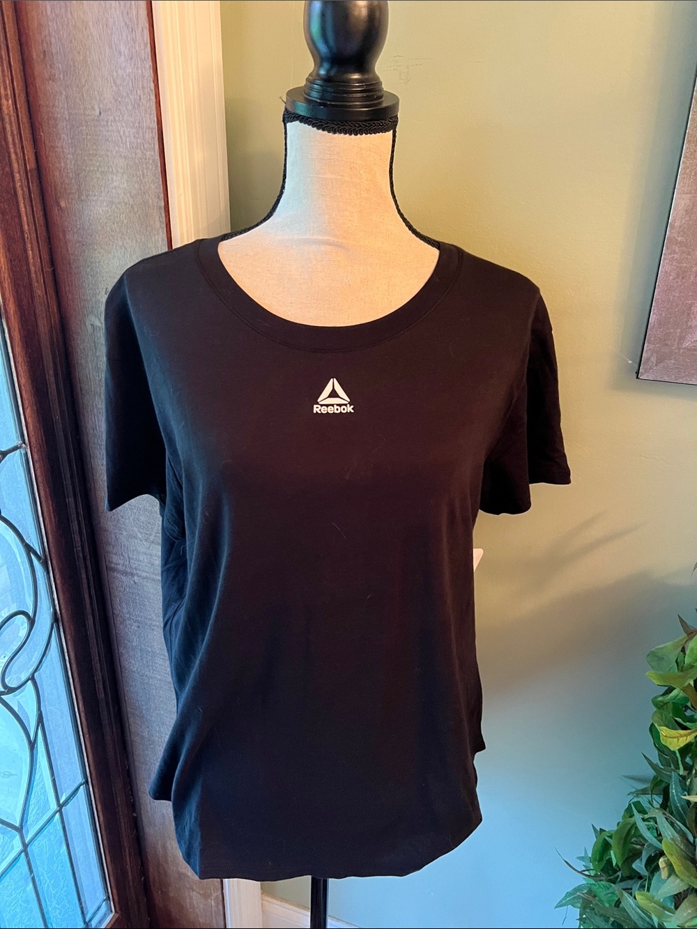 Reebok Black Women's Crewneck Tee with Small Logo